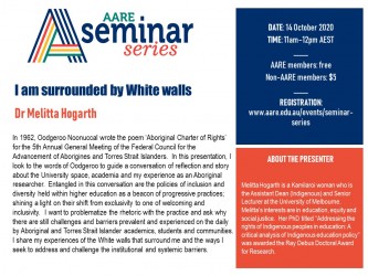 AARE Seminar Flyer 14 October Hogarth